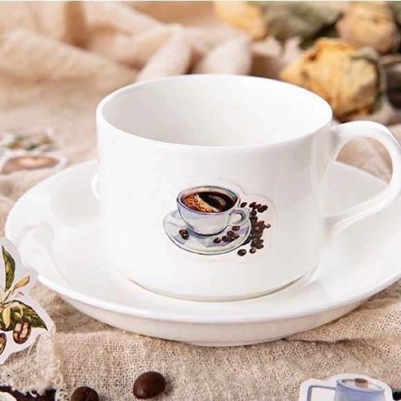 Traditional Coffee House, Beans, Grinders, 46 Deco Stickers - Picture 7 of 8